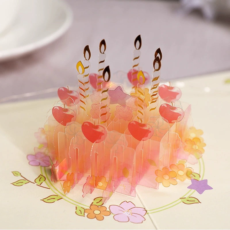 3D Pop Up Birthday Cake Gift Card