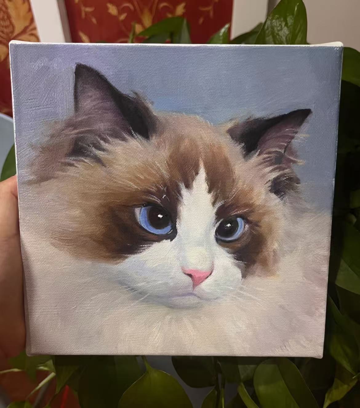 Custom Pet Oil Painting (20cm x 20cm)