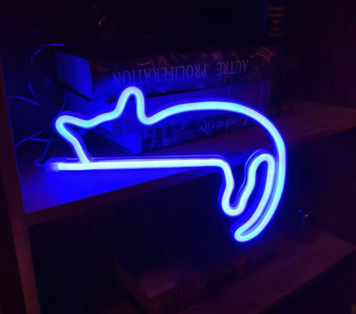 LED Cat Neon Light Wall Art