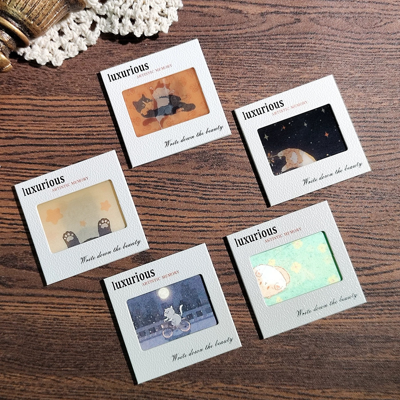 Animated 3D Lenticular Cat Greeting Card – Original Comic-Style Design with Optional Acrylic Keychain Case