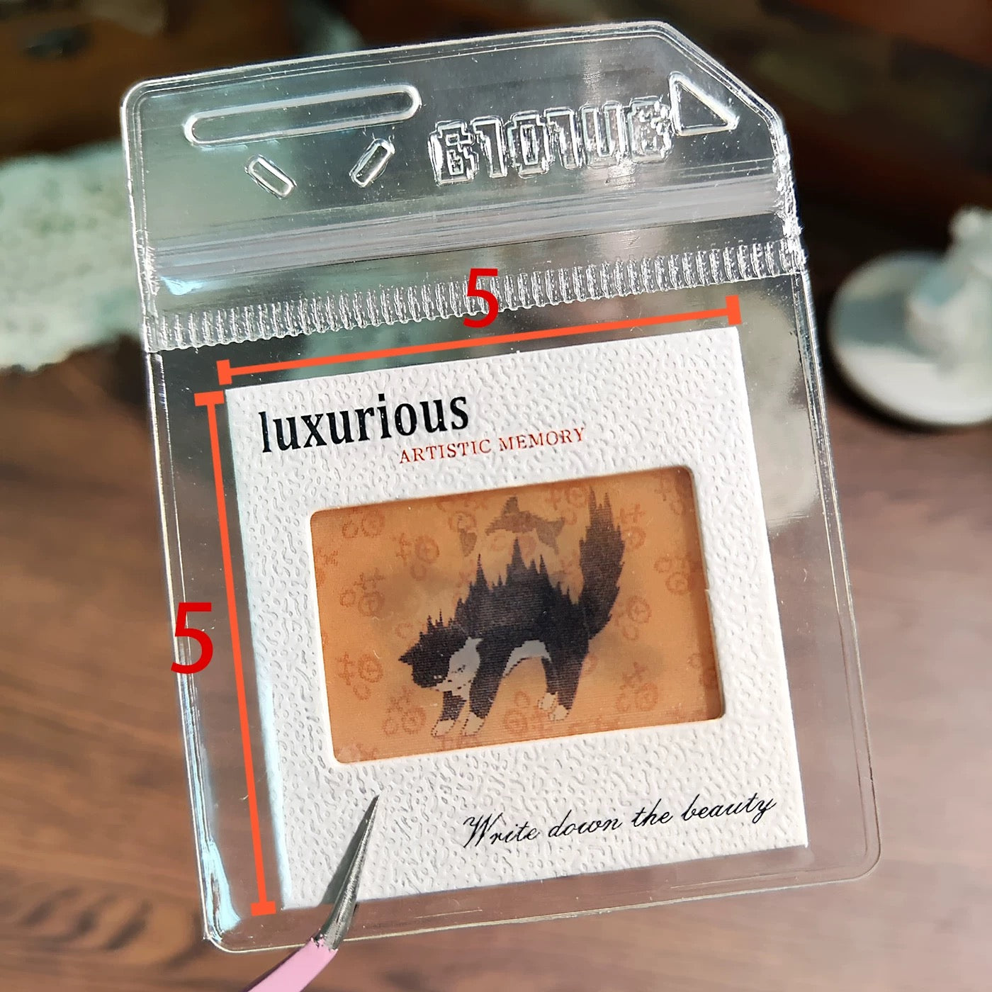 Animated 3D Lenticular Cat Greeting Card – Original Comic-Style Design with Optional Acrylic Keychain Case
