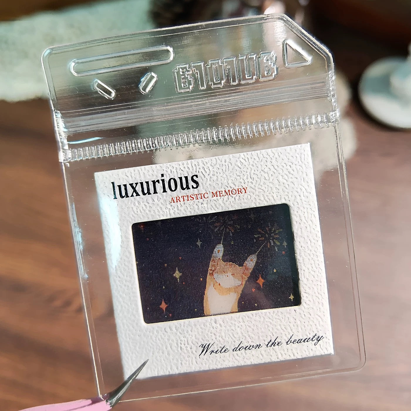 Animated 3D Lenticular Cat Greeting Card – Original Comic-Style Design with Optional Acrylic Keychain Case