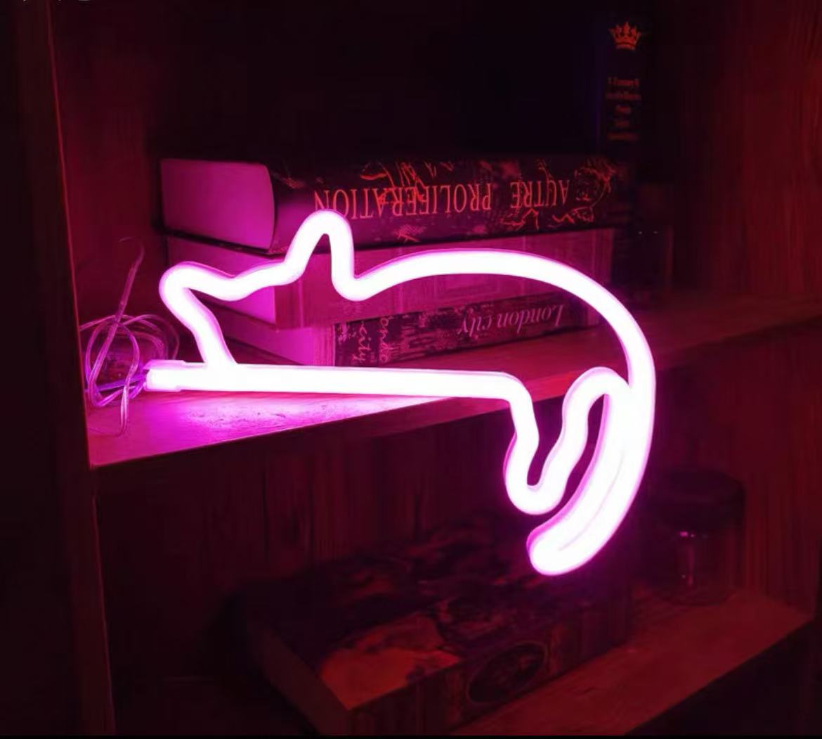 LED Cat Neon Light Wall Art