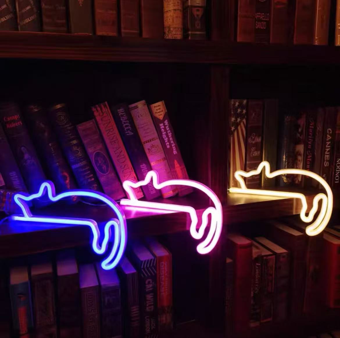 LED Cat Neon Light Wall Art
