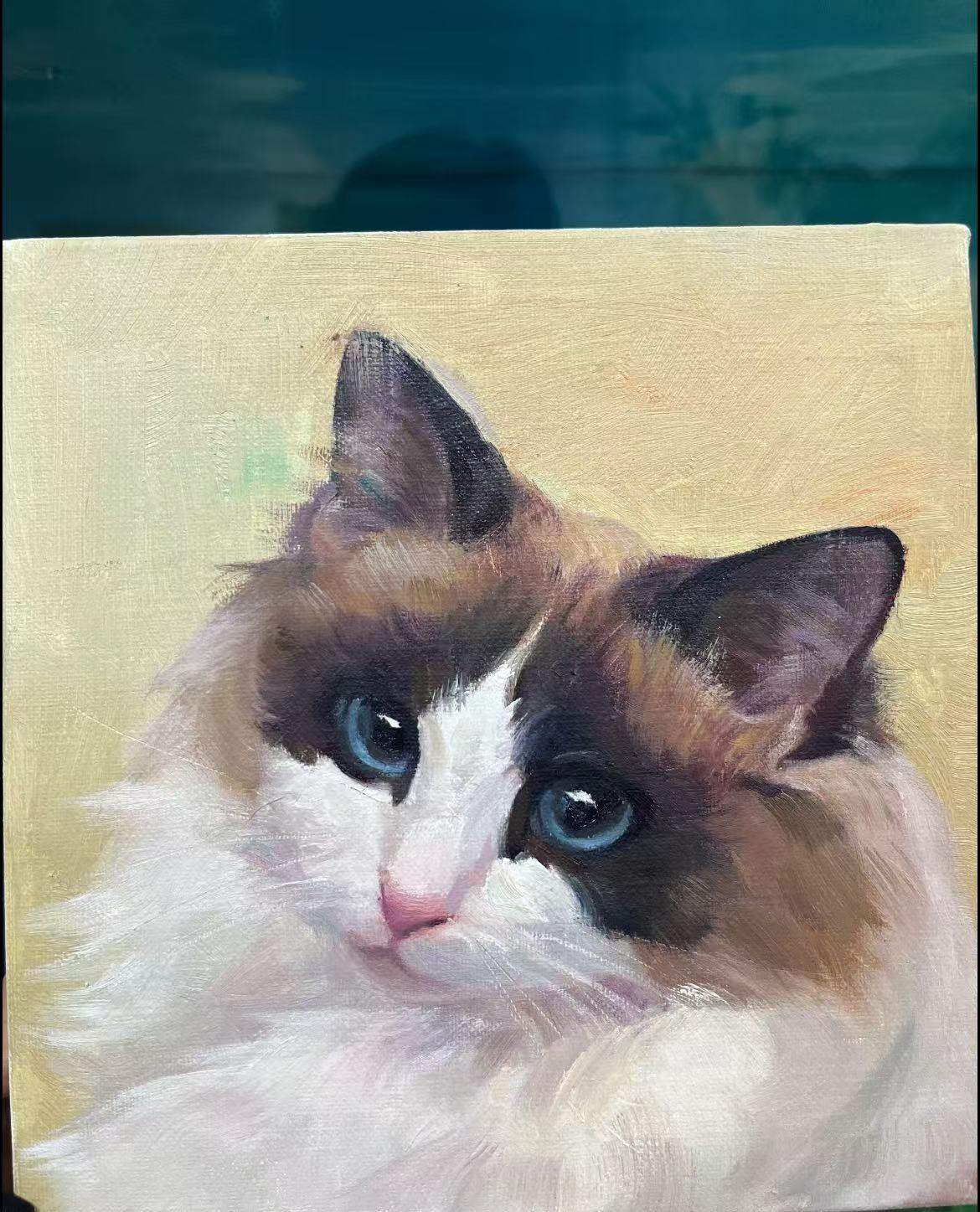 Custom Pet Oil Painting (20cm x 20cm)