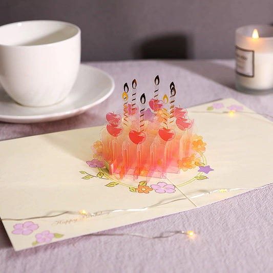 3D Pop Up Birthday Cake Gift Card