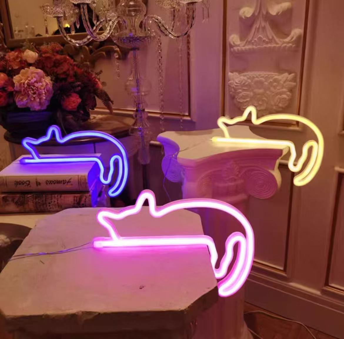 LED Cat Neon Light Wall Art