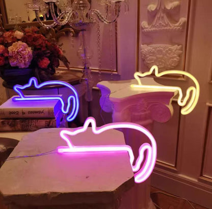 LED Cat Neon Light Wall Art