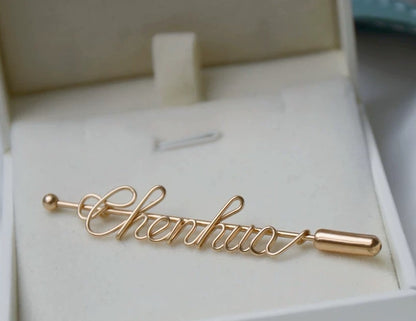 Custom Luxury Name Brooch Badge