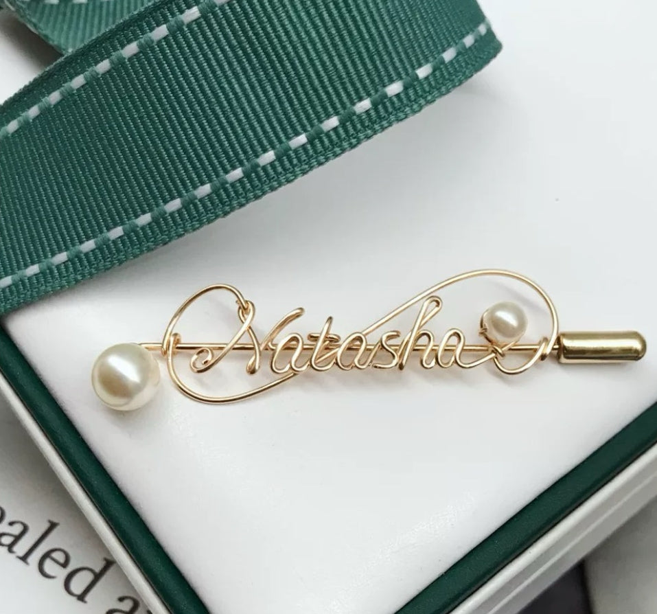 Custom Luxury Name Brooch Badge