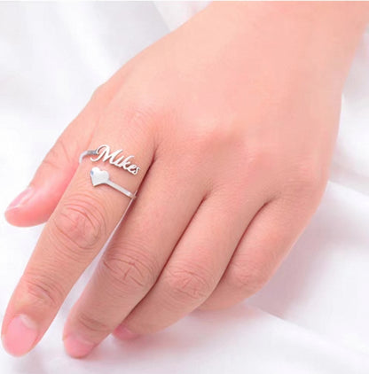 Personalized Name Rings - Laser Engraved Titanium Stackable Jewelry