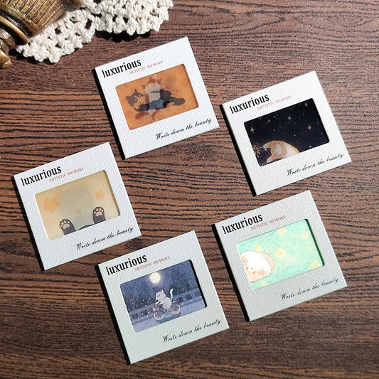 Animated 3D Lenticular Cat Greeting Card – Original Comic-Style Design with Optional Acrylic Keychain Case