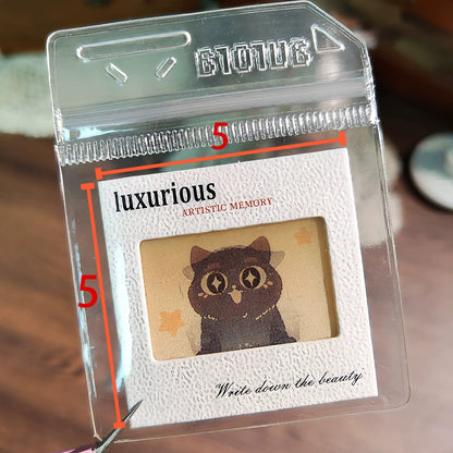 Animated 3D Lenticular Cat Greeting Card – Original Comic-Style Design with Optional Acrylic Keychain Case
