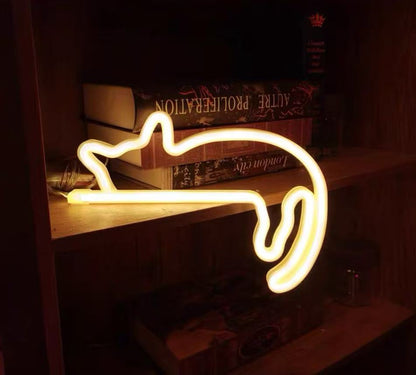 LED Cat Neon Light Wall Art